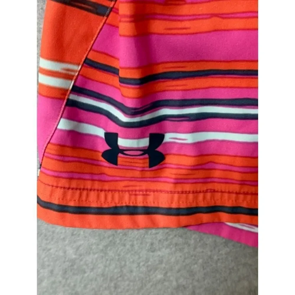 Under Armour Board Shorts Mens 32 Pink Orange HeatGear Swim Trunks